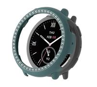 ZZjingli For Amazfit Active 2 Diamond Half Coverage PC Watch Protective Case(Pine Green)