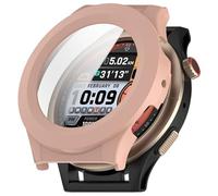 ZZjingli For Amazfit Cheetah Round Tempered Film Integrated PC Watch Protective Case(Cherry Pink)