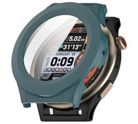 ZZjingli For Amazfit Cheetah Round Tempered Film Integrated PC Watch Protective Case(Pine Green)