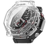 ZZjingli For Amazfit T-Rex 3 Tempered Film Integrated PC Watch Protective Cover(Black)(Ink Blue)(Green) etc(Transparent)