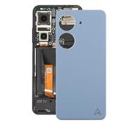 ZZjingli For Asus Zenfone 10 AI2302 Leather Material Battery Back Cover(Blue)(White)(Green)(Blue)