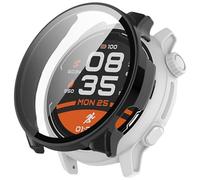 ZZjingli For COROS Pace 2 PC + Tempered Film Integrated Watch Protective Case(Black)