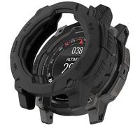 ZZjingli For Garmin Instinct 3 AMOLED/Solar 50mm Armor Hollow Watch Protective Case(Orange)(Green)(Black) etc(Black)