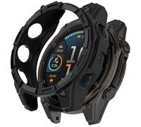 ZZjingli For Garmin Quatix 8 47mm AMOLED Hollow Armor TPU Half Coverage Watch Protective Case(Black)