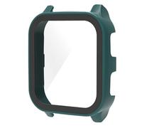 ZZjingli For Garmin Venu Sq2 PC + 9H Tempered Glass Integrated Protective Watch Case(Pine Green)(Pink)(Black) etc(Pine Green)