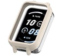ZZjingli For Honor Band 10 PC Ear Half Coverage Hollow Watch Protective Case(Retro White)