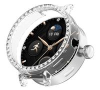 ZZjingli For Honor Choice SAGA Smart Watch 2 Single Row Diamond Half Coverage Hollow PC Watch Protective Cover(Transparent)