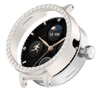 ZZjingli For Honor Choice SAGA Smart Watch 2 Single Row Diamond Half Coverage Hollow PC Watch Protective Cover(Frosted Starlight)