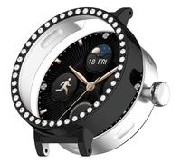 ZZjingli For Honor Choice SAGA Smart Watch 2 Single Row Diamond Half Coverage Hollow PC Watch Protective Cover(Black)