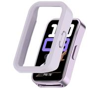 ZZjingli For Huawei Band 10/10 NFC / 9/9 NFC Half Coverage Hollow PC Watch Protective Case(Black)(Black Green)(Pink) etc(Streamer Purple)
