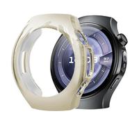 ZZjingli For Huawei Watch 5 46mm Plating Tempered Film Integrated TPU Watch Protective Cover(Gold)(Black)(Coastal Blue) etc(Light Gold)