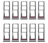 ZZjingli For Motorola Moto G04 10pcs SIM Card Tray + SIM Card Tray + Micro SD Card Tray(Black)