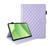 ZZjingli For OPPO Pad SE 11 inch Rhombus Lattice Leather Tablet Case(Red)(Rose Gold)(Purple) etc(Purple)