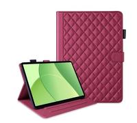 ZZjingli For OPPO Pad SE 11 inch Rhombus Lattice Leather Tablet Case(Red)(Rose Gold)(Purple) etc(Red)