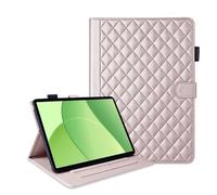 ZZjingli For OPPO Pad SE 11 inch Rhombus Lattice Leather Tablet Case(Red)(Rose Gold)(Purple) etc(Rose Gold)