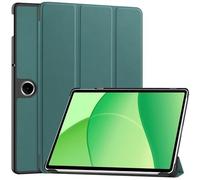ZZjingli For OPPO Pad SE Custer Texture 3-Fold Holder Leather Smart Tablet Case(Black)(Dark Blue)(Gray) etc(Dark Green)
