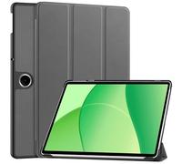 ZZjingli For OPPO Pad SE Custer Texture 3-Fold Holder Leather Smart Tablet Case(Black)(Dark Blue)(Gray) etc(Gray)