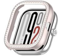 ZZjingli For Redmi Watch 5 Single Row Diamond Half Coverage PC Hollow Watch Protective Case(Polish Starlight)