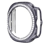 ZZjingli For Samsung Galaxy Watch Ultra 47mm / Ultra 2025 Single Row Diamond Hollow PC Watch Cover(Rose Gold)(Gold)(Red) etc(Gunmetal)