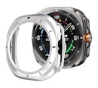 ZZjingli For Samsung Galaxy Watch Ultra/Ultra 2025 Scale Frame PC Hollow Watch Cover(Silver+Black)