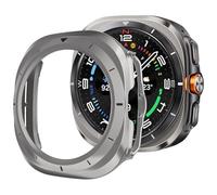 ZZjingli For Samsung Galaxy Watch Ultra/Ultra 2025 Scale Frame PC Hollow Watch Cover(Titanium Gold+Black)