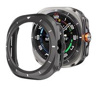 ZZjingli For Samsung Galaxy Watch Ultra/Ultra 2025 Scale Frame PC Hollow Watch Cover(Titanium Grey+White)