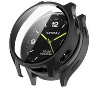 ZZjingli For Xiaomi Watch 2 PC + Tempered Film Integrated Watch Protective Case(Black)