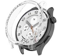 ZZjingli For Xiaomi Watch 5 Single Row Diamond Half Coverage Hollow PC Watch Protective Case(Transparent)