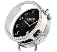 ZZjingli For Xiaomi Watch S4 41mm Single Row Diamond Half Coverage Hollow TPU Watch Cover(Frosted Starlight)