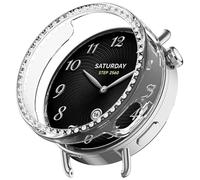 ZZjingli For Xiaomi Watch S4 41mm Single Row Diamond Half Coverage Hollow TPU Watch Cover(Transparent)