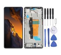 ZZjingli Repairparts For Xiaomi Poco F5 AMOLED Material LCD Screen Digitizer Full Assembly with Frame(Blue)(Black)(Black)
