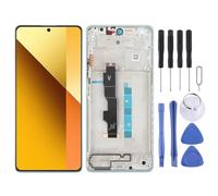 ZZjingli Repairparts For Xiaomi Redmi Note 13 5G AMOLED Material LCD Screen Digitizer Full Assembly with Frame(White)(Blue)(Gold)(Black)(Blue)