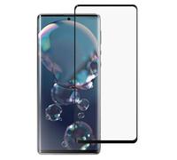 ZZjingli Tempered Glass Film For Sharp Aquos R6 Full Glue 9H HD 3D Curved Edge Tempered Glass Film(Black)