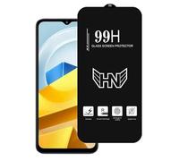 ZZjingli Tempered Glass Film For Xiaomi Poco M6 Plus 5G High Aluminum Large Arc Full Screen Tempered Glass Film(Color11)