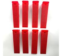 ZZJMCH 8-Pack Red Plastic Composite Shims and Leveling Wedges - Extreme Load Support, Never Rot, for Furniture, Door, Toilet Adjustments
