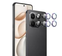 zZjoOoj Camera Protection for Honor 400 Smart 5G Tempered Glass, 9H Tempered Glass, Individual Metal Ring Cover, HD Clear, Set of 2 (Colourful & Black)