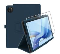 zZjoOoj Case Compatible with Doogee T10W 10 Inch Tablet Protective Case, Tablet Protection Bundle with 1 Piece 9H Hardness Anti-Scratch Film, Vertical Stand Function, Navy Blue