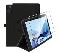 zZjoOoj Case Compatible with Doogee TAB E3 11 Inch Tablet Protective Case, Tablet Protection Bundle with 1 Piece 9H Hardness Anti-Scratch Film, Vertical Stand Function, Black