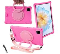 zZjoOoj Case for AllDOCUBE iPlay 60 Mini/50 Mini/60 Pro/Doogee T20 mini Tablet Case, Protective Silicone Shockproof Tablet Protective Case with Stand Function (Pink)
