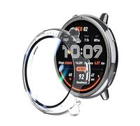 zZjoOoj Case for Amazfit Active 2 Protective Case with Screen Protector Hard PC Scratch-Resistant Ultra Thin Case for Amazfit Active 2, Transparent