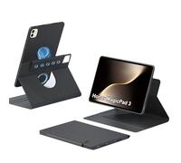 zZjoOoj Case for Honor MagicPad 3 13.3 Inch Tablet Case, 360° Rotating Magnetic Separable Protective Case, Automatic Sleep/Wake, Adjustable Stand, Black