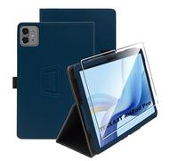 zZjoOoj Case for Teclast ArtPad Pro 12.7 Inch Tablet Protective Case, Ultra Thin PU Case Cover, Tablet Protection Bundle with 1 Piece 9H Hardness Anti-Scratch Film, Vertical Stand Function, Navy Blue