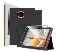 zZjoOoj Case for Teclast T65 Plus Tablet Case 13.4 Inches, Ultra Thin PU Case Cover, Tablet Protection Bundle with 1 Piece 9H Hardness Anti-Scratch Film, Vertical Stand Function and Hand Strap, Black