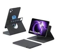 zZjoOoj Case for Xiaomi Pad Mini 8.7 Inch Tablet Case, 360° Rotating Magnetic Separable Protective Case, Automatic Sleep/Wake, Adjustable Stand, Black