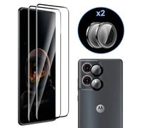 zZjoOoj Compatible with Motorola Moto G85 Screen Protector, 4 Pack (2x 3D Screen Protectors & 2x Camera Tempered Glass), 9H Hardness, HD, Waterproof