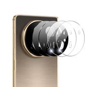 zZjoOoj pour Honor Magic V5 Protection Caméra, 4 Pieces 9H Dureté Ultra HD Film Verre Trempé, Sans Bulle Anti-Rayures Ultra Resistant Film Caméra Protection Écran - Black x2 Transparent x2