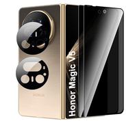 zZjoOoj Privacy Screen Protector for Honor Magic V5, Anti Spy Tempered Glass and Camera Protection [2+2 Pieces], 9H Hardness Privacy Film, Anti-Scratch Privacy Screen Protector Film