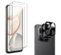 zZjoOoj Screen Protector Compatible with Honor 400 Smart 5G for Tempered Glass Screen Protector & 2 Pieces Camera Protective Film, 9H Hardness Anti-Scratch Bubble-Free
