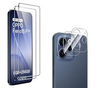 zZjoOoj Screen Protector Compatible with OPPO Reno 15F/15 F/15 FS for Tempered Glass Protection, Pack of 2 Screen Protectors & 2 Camera Protective Film, 9H Hardness, Anti-Scratch, Bubble-Free