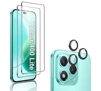 zZjoOoj Screen Protector for Honor 400 Lite, Pack of 2 Tempered Glass Film, 2 Pieces, Individual Metal Ring Camera Protection, Scratch-Resistant Protection, HD Screen Protector, and Bubble-Free